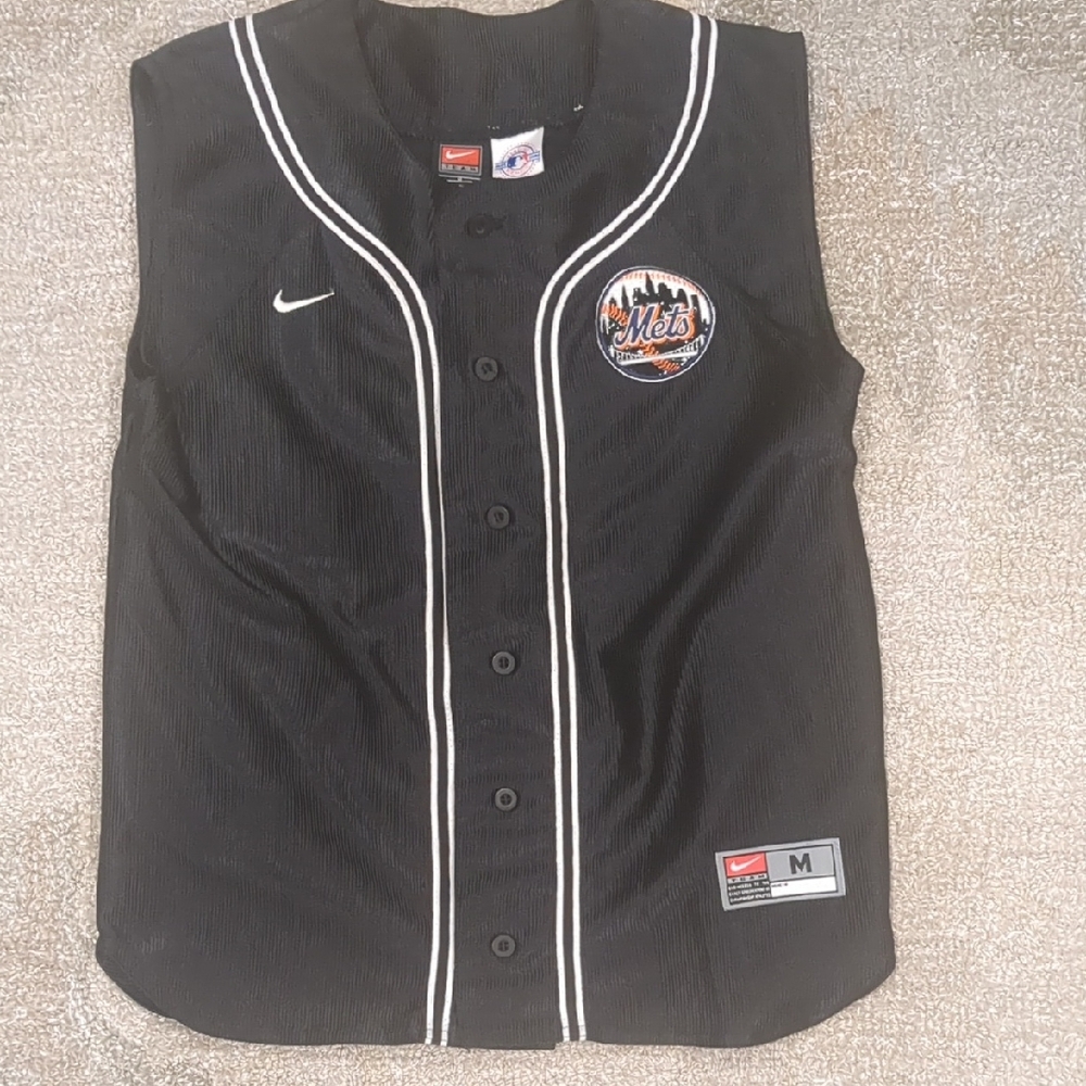Nike Black Sleeveless Mets Jersey- Mike Piazza